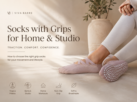 Socks with Grips for Home Workouts and Studio Classes