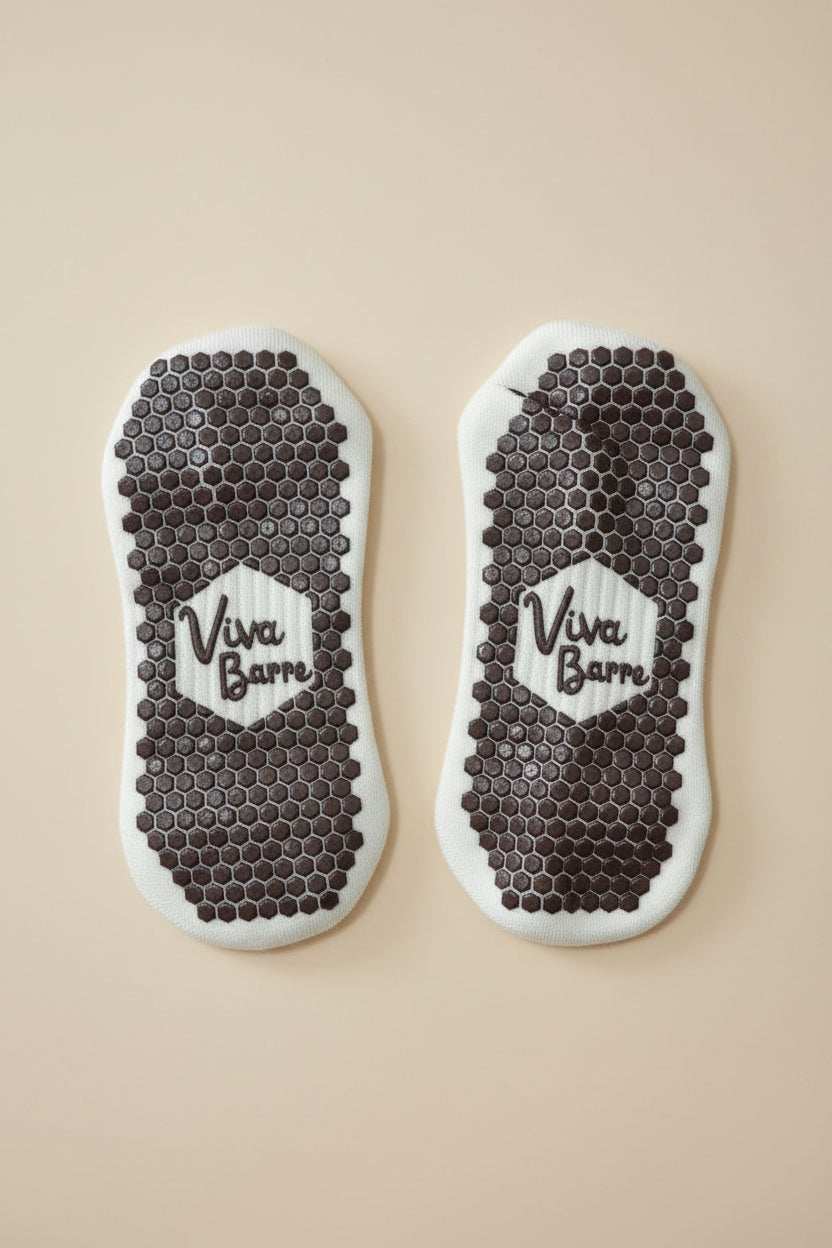 Chocolate Brown Minimalist Pilates Socks | Yoga & Barre