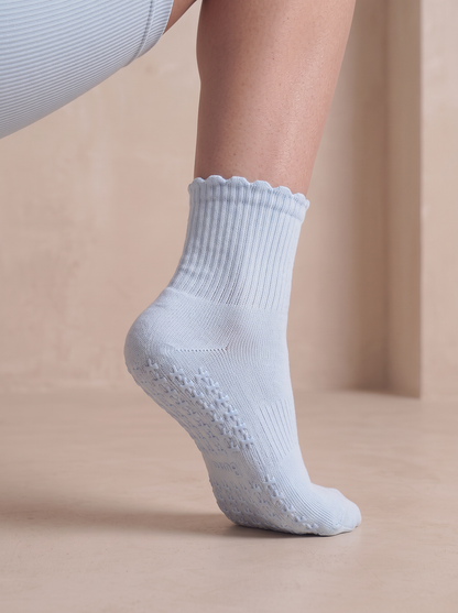 vivabarre Sky Blue Pilates Grip Socks