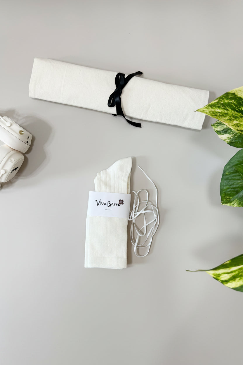 Viva Open-Back Ribbon Crew Socks