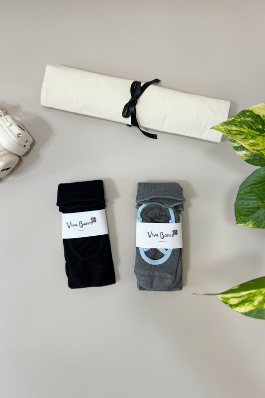 Viva Barre Double-Layer Stitch Ballet Grip Socks, One Size (US 6-11)