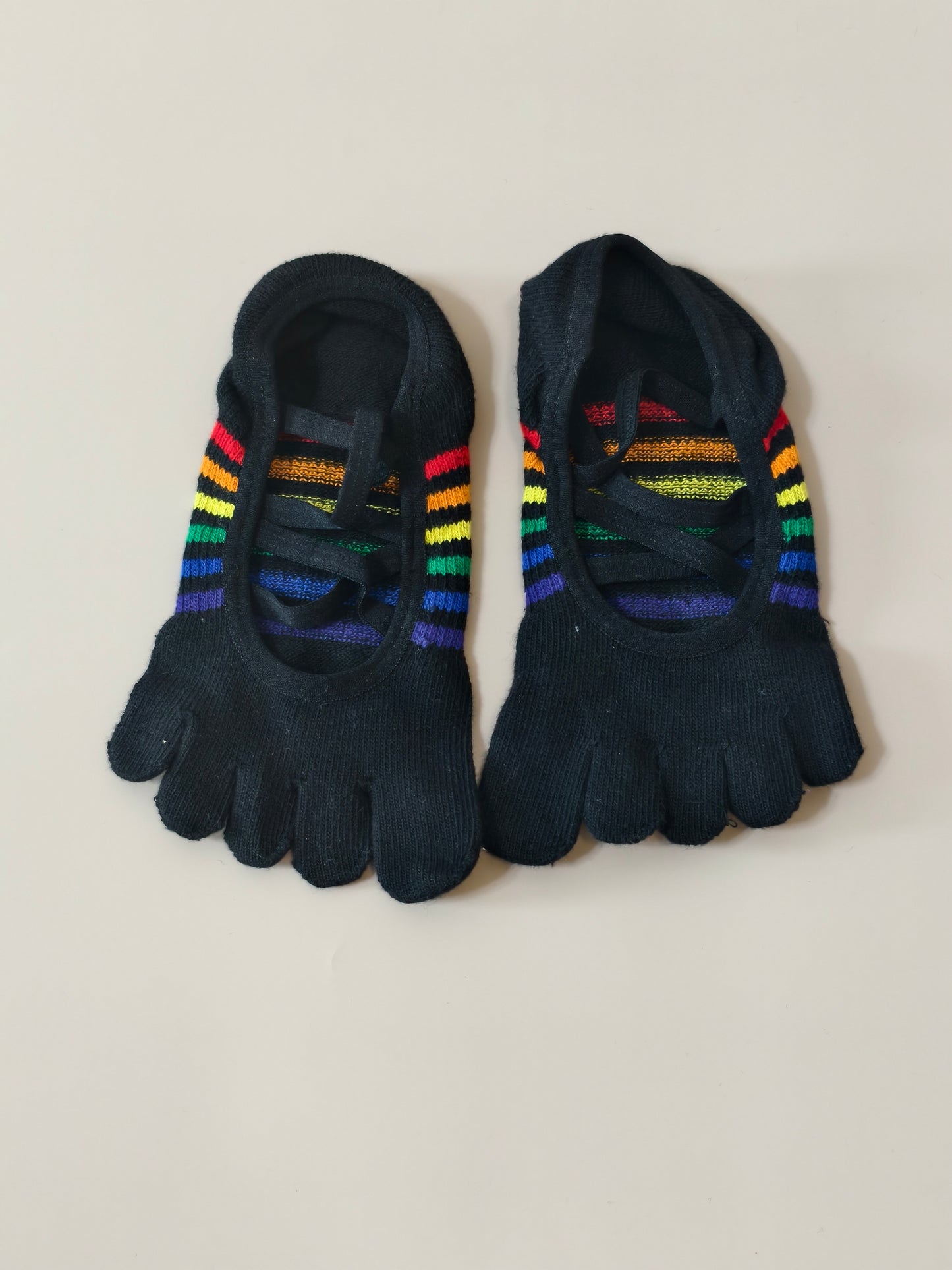 Chaussettes de yoga Viva à bout ouvert et talon ouvert – Orange fluorescent