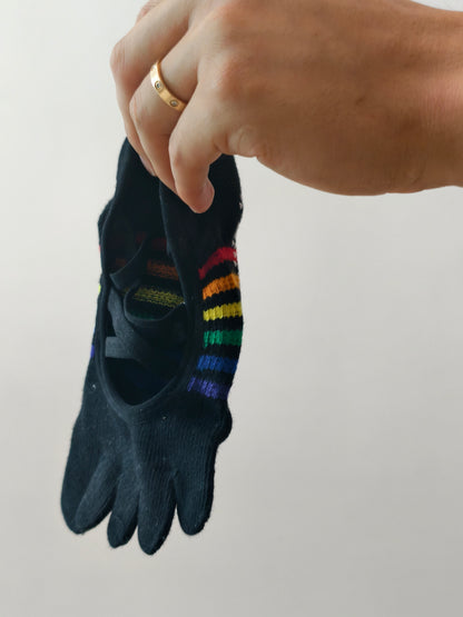 Chaussettes de yoga Viva à bout ouvert et talon ouvert – Orange fluorescent