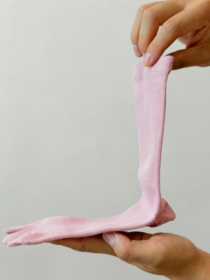 Viva Barre Split-Toe Mid-Calf Yoga Grip Socks, One Size (US 6-11)