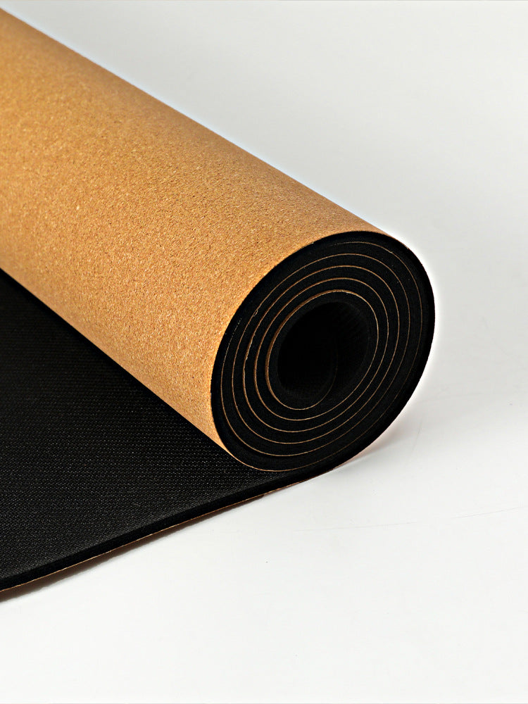 Natural Cork Curved‑Top Yoga Mat | 5mm Non‑Slip Pilates Exercise Mat