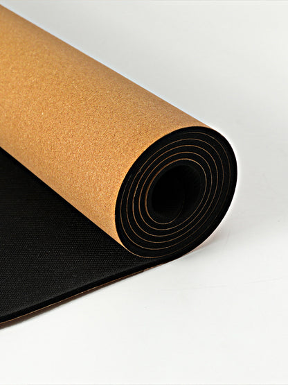 Natural Cork Curved‑Top Yoga Mat | 5mm Non‑Slip Pilates Exercise Mat