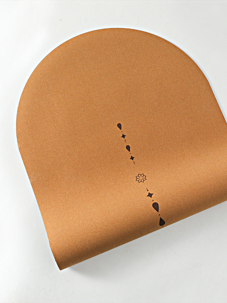 Natural Cork Curved‑Top Yoga Mat | 5mm Non‑Slip Pilates Exercise Mat