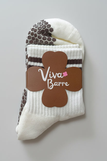 Chocolate Brown Minimalist Pilates Socks | Yoga & Barre