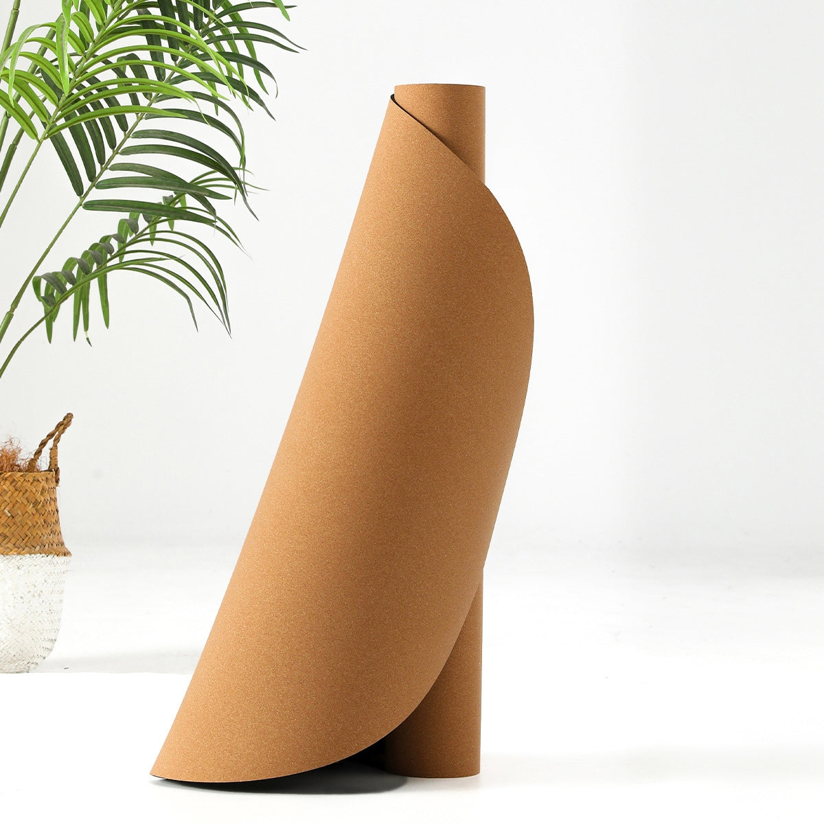 Natural Cork Curved‑Top Yoga Mat | 5mm Non‑Slip Pilates Exercise Mat