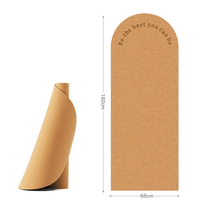 Natural Cork Curved‑Top Yoga Mat | 5mm Non‑Slip Pilates Exercise Mat