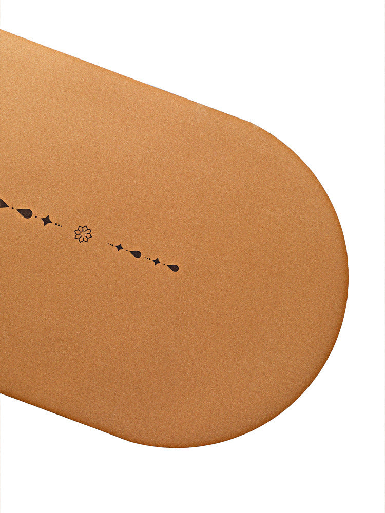Natural Cork Curved‑Top Yoga Mat | 5mm Non‑Slip Pilates Exercise Mat