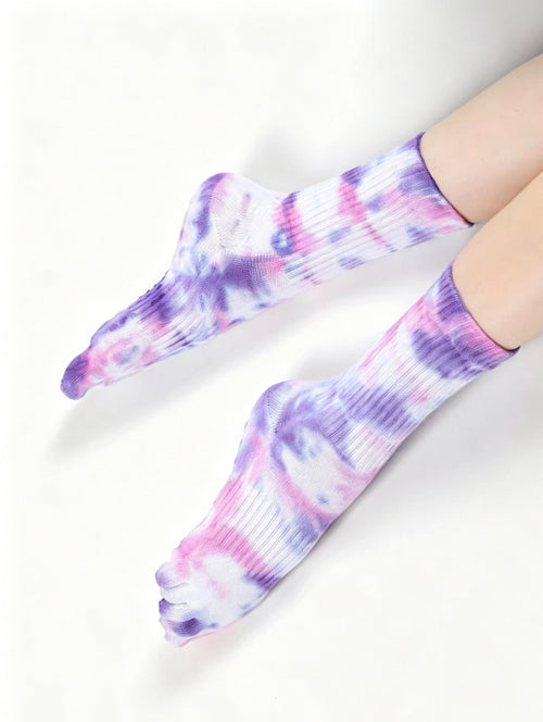 Viva Tie-Dye Long Yoga Socks