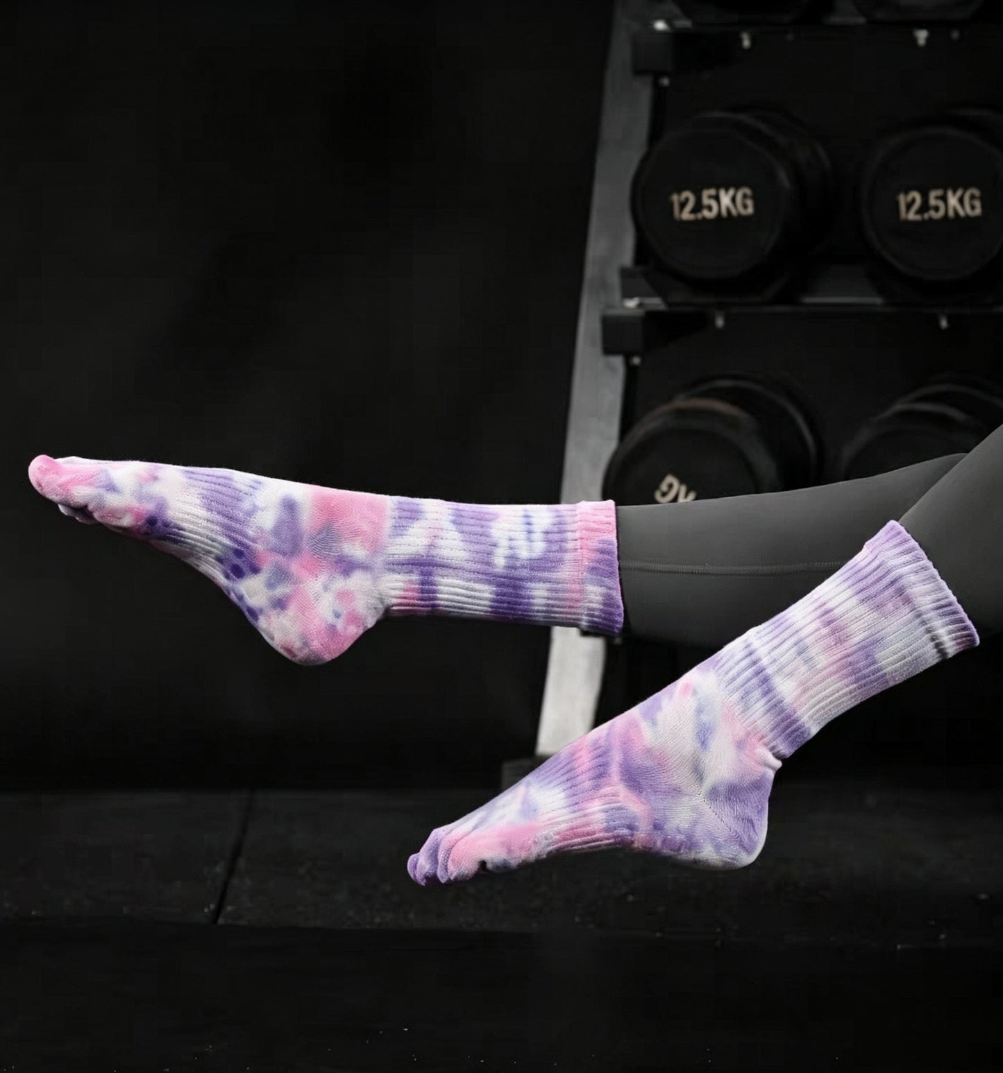 Viva Tie-Dye Long Yoga Socks