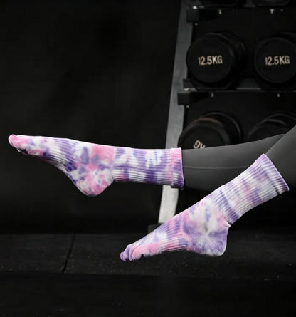 Viva Tie-Dye Long Yoga Socks