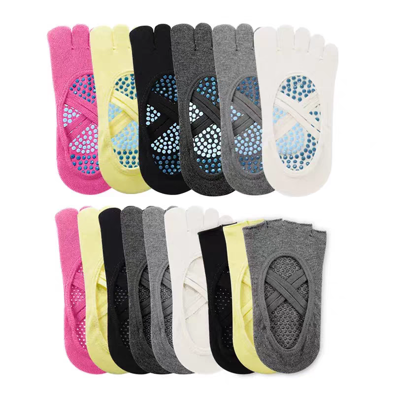 Viva Double Cross-Strap Split-Toe Yoga Socks