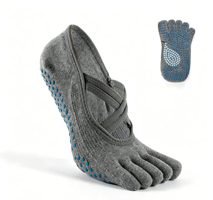 Viva Double Cross-Strap Split-Toe Yoga Socks