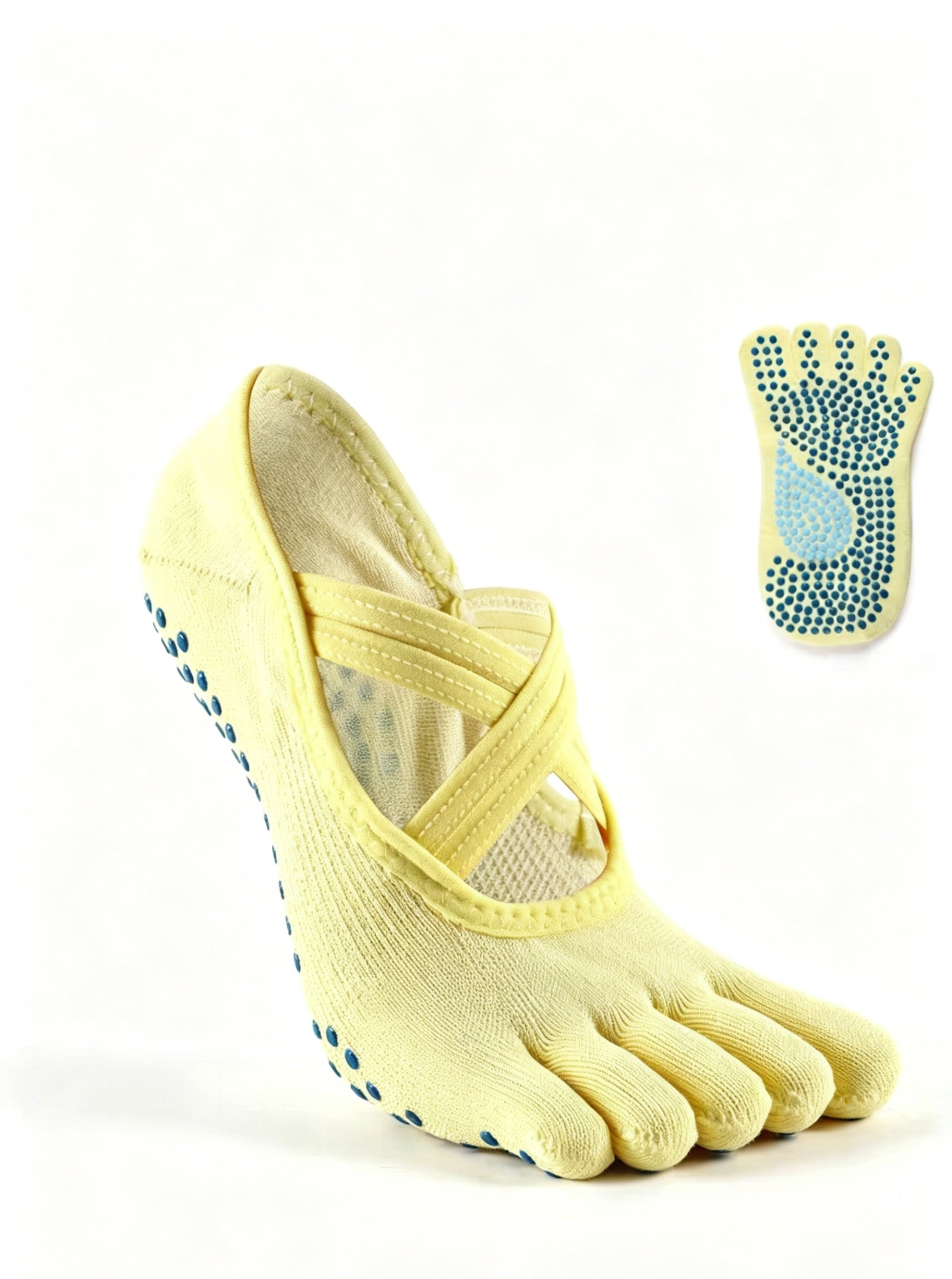 Viva Double Cross-Strap Split-Toe Yoga Socks