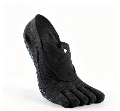 Viva Double Cross-Strap Split-Toe Yoga Socks
