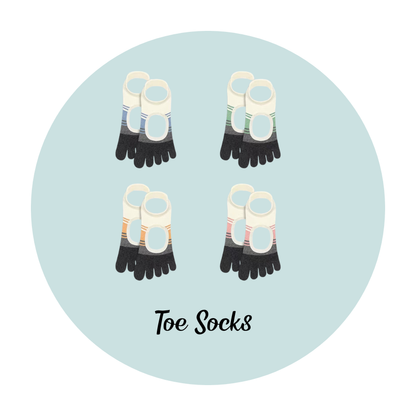 Viva Contrast Open-Back Full-Toe Yoga Socks
