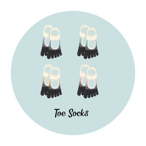 Viva Contrast Open-Back Full-Toe Yoga Socks