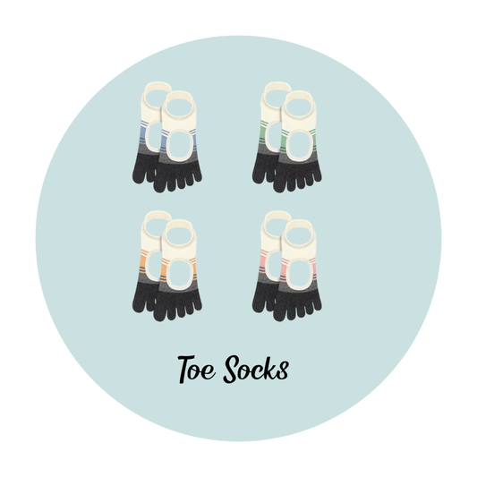 Viva Contrast Open-Back Full-Toe Yoga Socks
