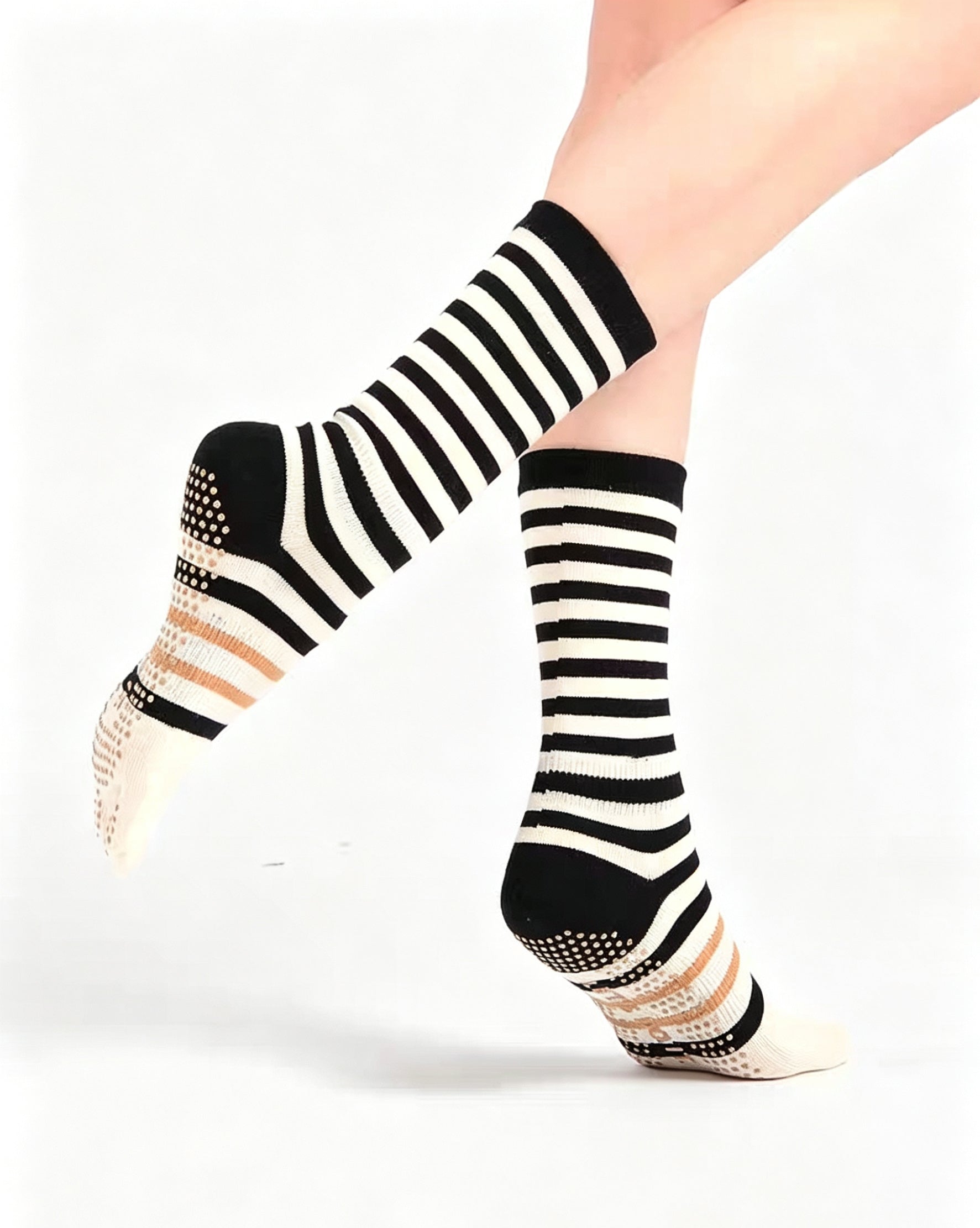 Viva Horizontal Stripe Full-Toe Grip Socks